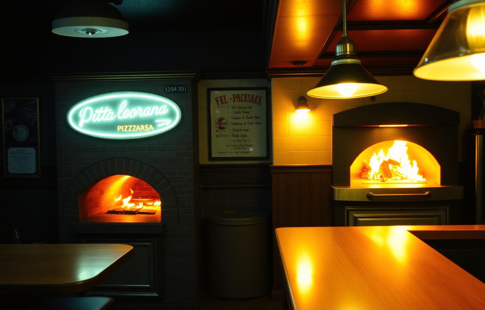 Pizzeria interiör